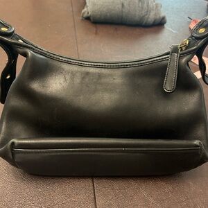 Genuine black leather Coach bag!
